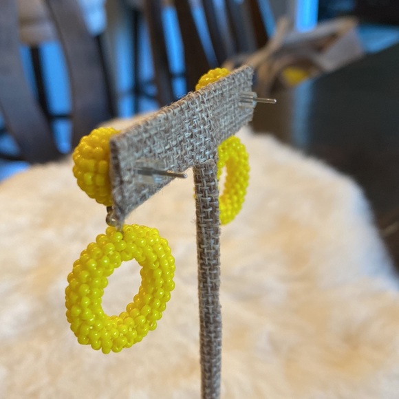 J. Crew earrings in bright yellow. - Picture 5 of 5